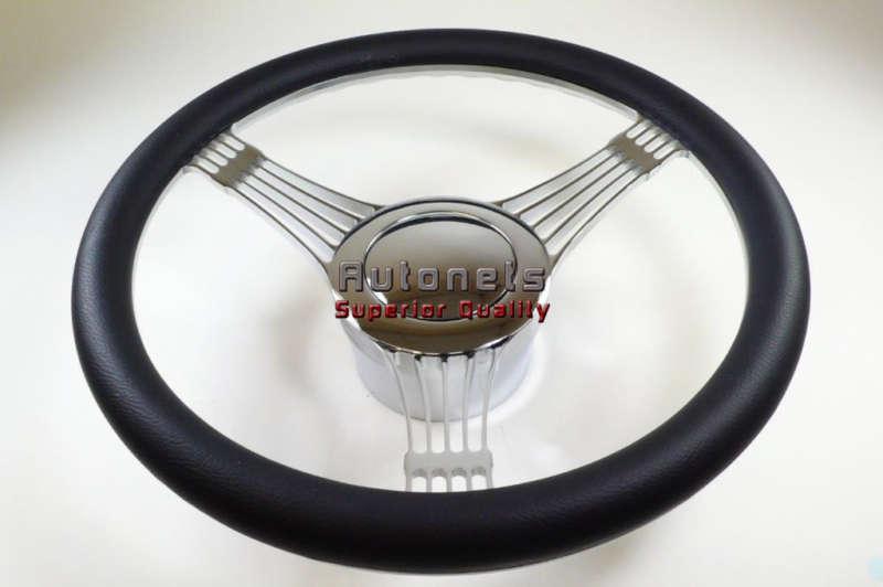 Black banjo chevy gm buick pontiac aluminum steering wheel horn button adapter