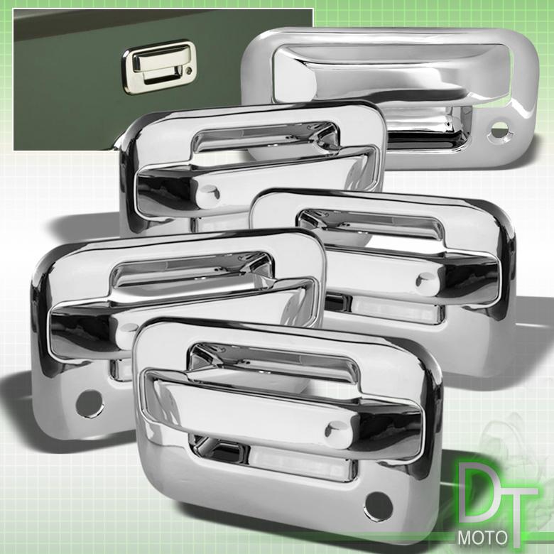 04-13 ford f150 4dr tailgate+door handle covers with passenger key hole