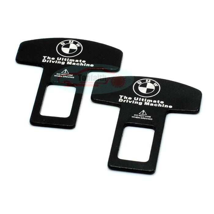 2pcs car safety seat belt buckle alarm clasp stopper eliminator for bmw m3 m5 