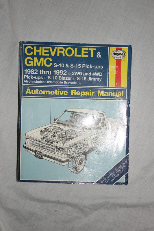 82-92 chevy & gmc s-10 & s-15 pick-ups hayes repair manual