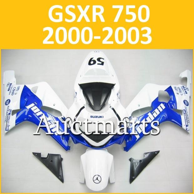 Fit suzuki 00 01 02 03 gsxr 750 gsx-r750 2000 2001 2002 2003 fairing k1 b13 b12