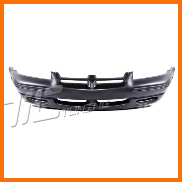 1995-1996 dodge stratus primed front bumper facial cover w/o fog hole base sedan