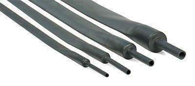 Design eng dei heat shrink tubing 3:1 hitemp black 9mm/12mm/18mm/24mm dias 2 ft.