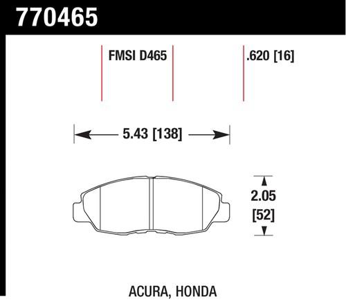 Hawk performance 770465 premium oes; disc brake pads 90-99 accord civic cl