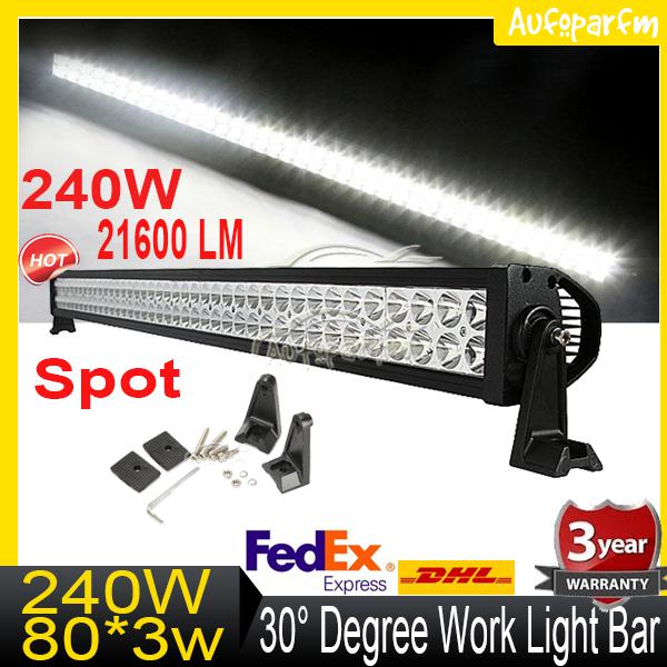 240w light spot work light bar led offroad  roof bumper 41.5" fog driving 4x4