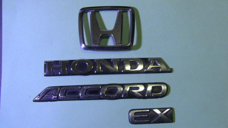 Honda accord ex rear trunk chrome emblem logo decal