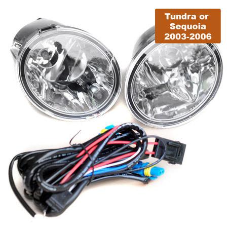 03-06 toyota tundra oe style fog lights driving light kit w/harness relay switch