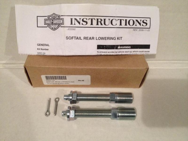 Harley davidson 54001-04 softail rear suspension lowering kit, fatboy, road king