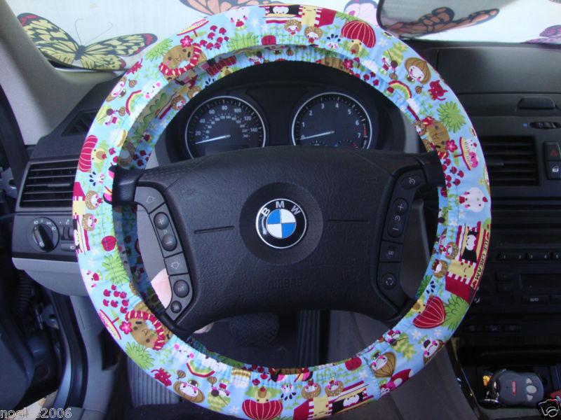 Hand made steering wheel covers japanese kawaii cute fabric