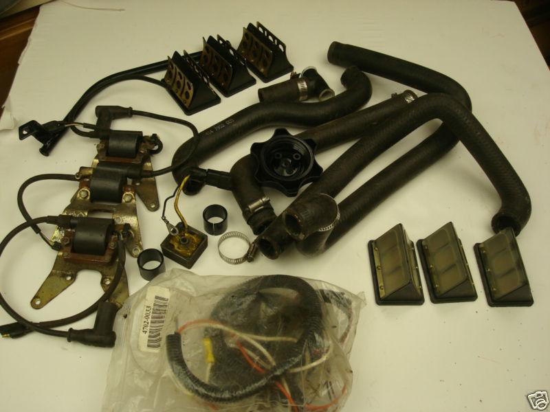 1996 ski doo formula iii triple 600 coolant hoses, coils, regulator, parts lot