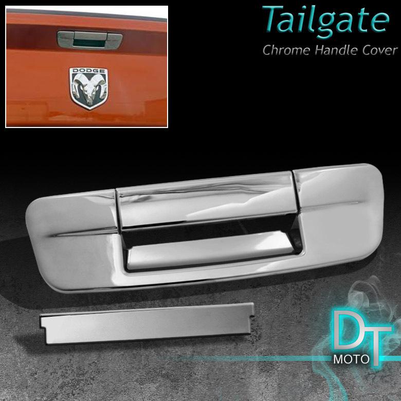 09-12 dodge ram 1500/10-12 2500 3500 tailgate chrome handle cover no key hole