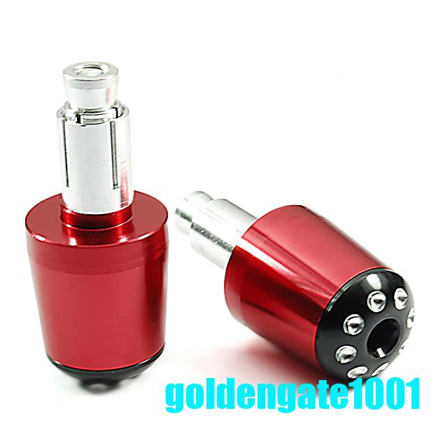 Red  diamond 7/8" r&l rear handle grips bar end plugs for motorcycle cycling 