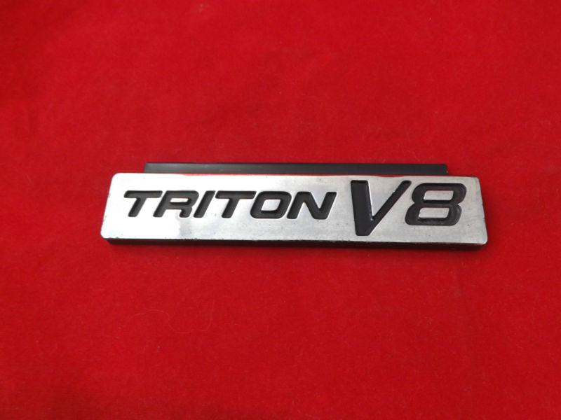 Ford f-150 triton v8 chrome fender emblem badge 1997-2004 oem 250 f150 00 01 02 