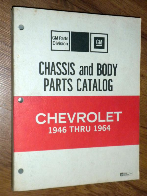 1946-1964 chevrolet parts illustration catalog impala bel air 56 57 58 59 62 63 