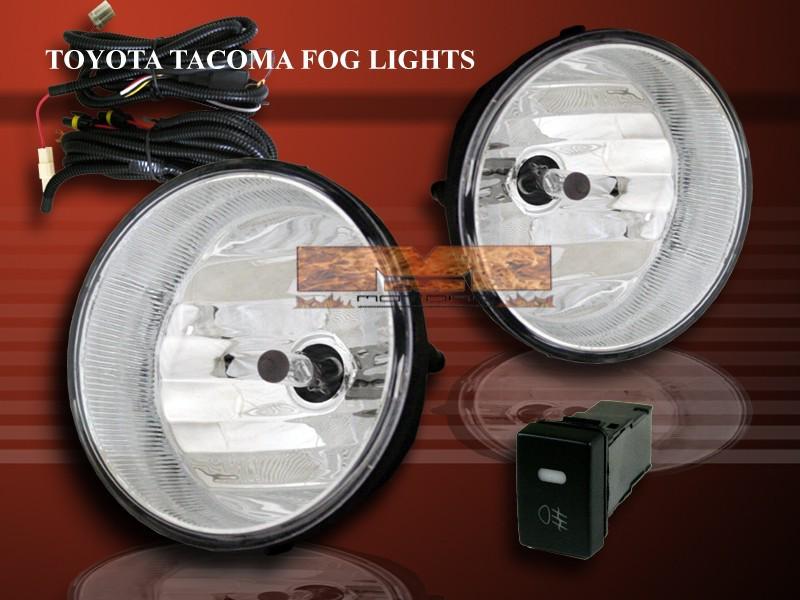 2005-2010 toyota tacoma 04-06 solara style clear bumper fog lights+switch+wire