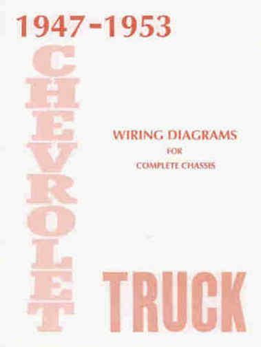 1952 & 1953 chevy pickup & truck wiring schematic diagrams manual 52 53