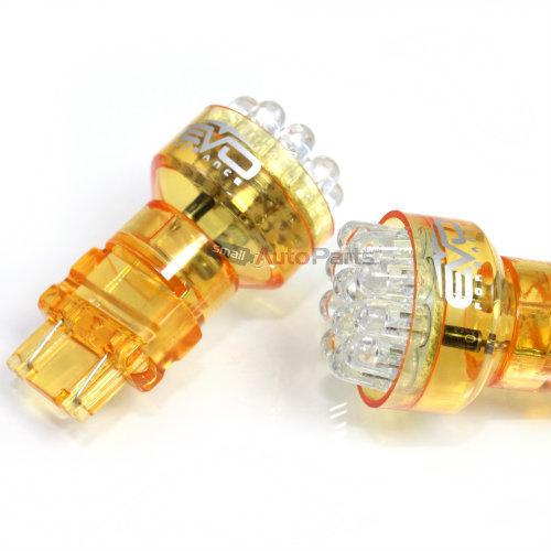 2 x 3157 amber yellow 12- led bulbs tail stop brake reverse lights turn signal