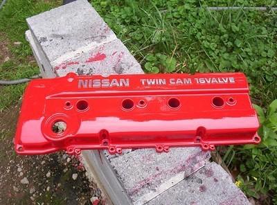 Powder coated ka24de valve cover 240sx s13