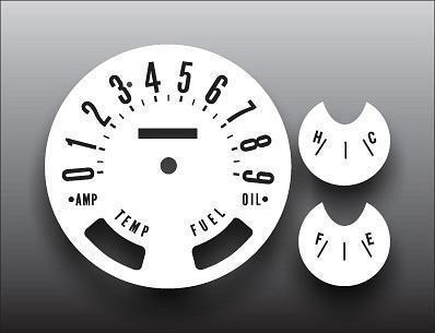 1955-1975 jeep cj5 cj6 90 mph instrument cluster white face gauges 55-75