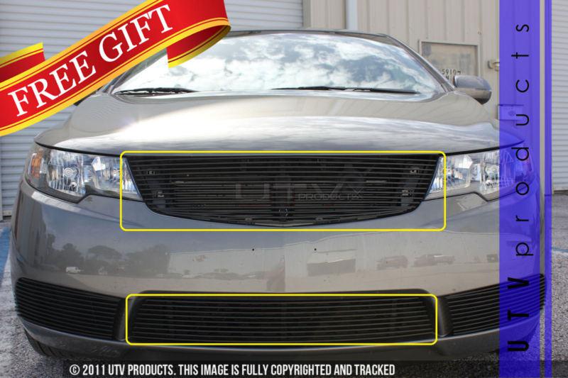 Fits: 2010 - 2013 kia forte 2pc black combo billet grille sedan 4 dr 10 11 12 13