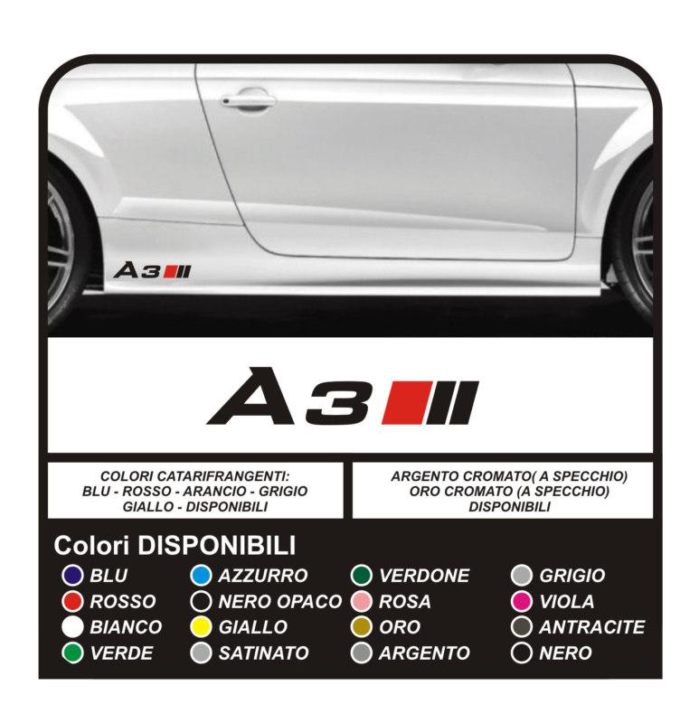 Sticker side s-line a3 s3 rs3 rs quattro s-line stickers tuning decals 