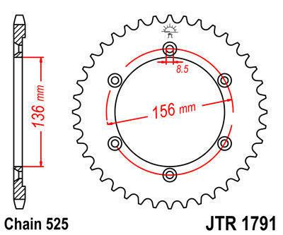 Jt sprocket rear 43t steel fits suzuki xf650 v,w,x,y,k1,k2 freewind 1997-2002