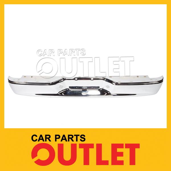 2005-2010 dodge dakota rear bumper face bar ch1102363 new chrome step pad holes