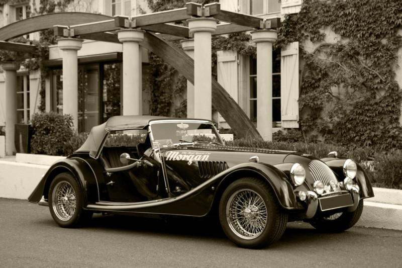 Morgan roadster hd poster classic british sports car b&w print multiple sizes