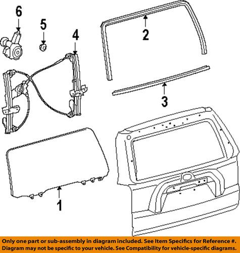 Toyota oem 8572035160 tailgate window motor