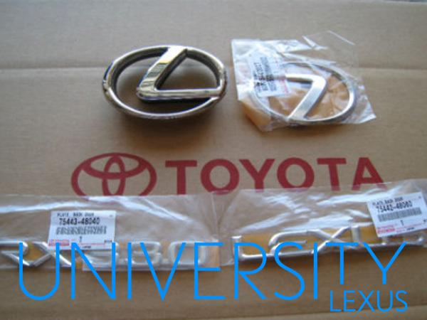 New, oem original chrome emblem, badge kit 2004, 2005 & 2006 rx330, rx