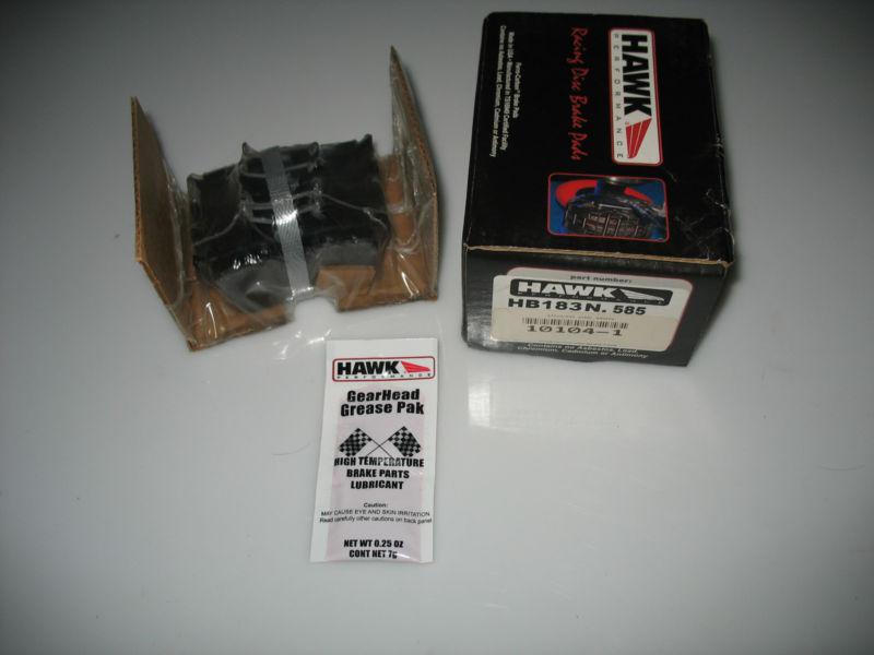 Hawk performance hb183n.585 disc brake pad (fmsi #d627) ssbc #10104-1