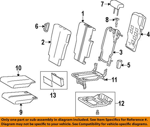 Toyota oem 7299608030b0 second row seats-seat back panel bezel