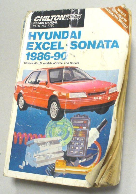 Chilton repair manual – hyundai 86-90 excel sonata