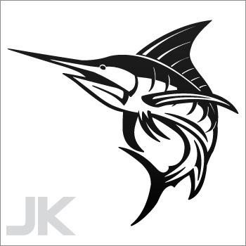 Decals sticker fish salt water marlin sea ocean pacific atlantic 0502 x6zka