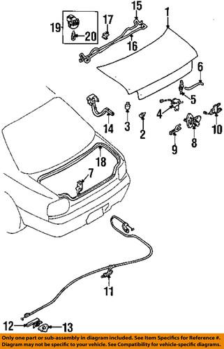 Nissan oem 846409e000 trunk lid-handle