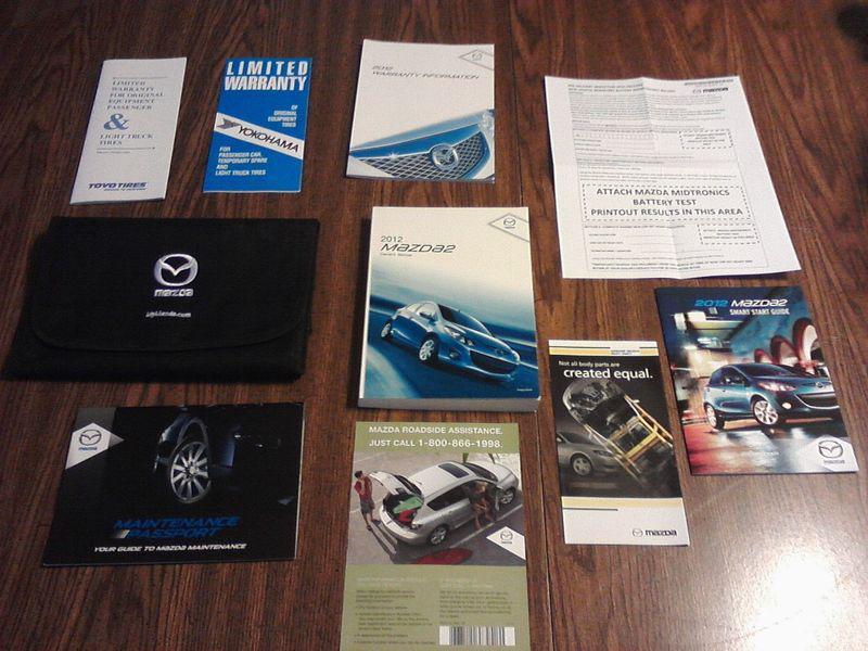 Mazda 2 2012 new oem owners manual complete set case 