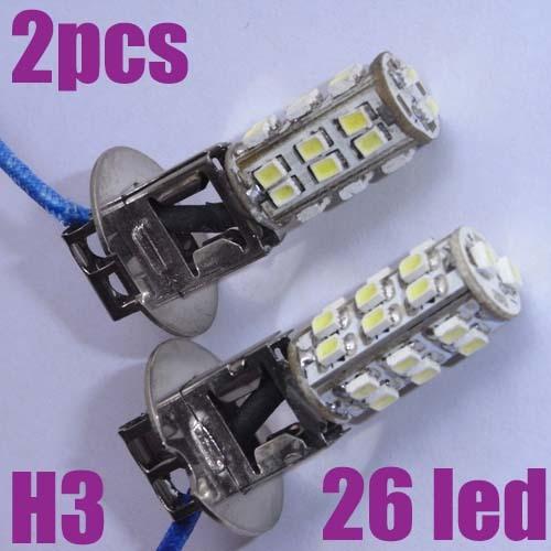 H3 led smd xenon super white high beam fog light bulbs