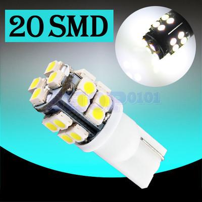 T10 20 smd license plate pure white 194 w5w led car light bulb lamp