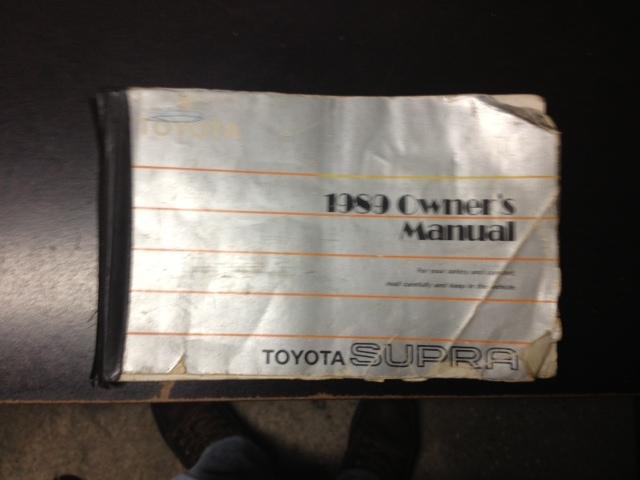 Original 1989 toyota supra     owners manual used!!