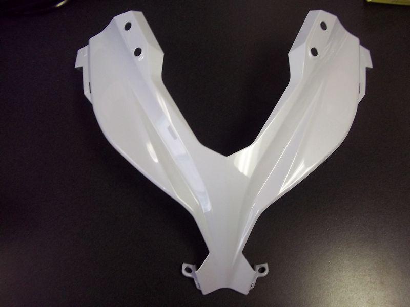 2013 kawasaki ninja 300 new oem upper fairing white ex300  55028-0472-15s