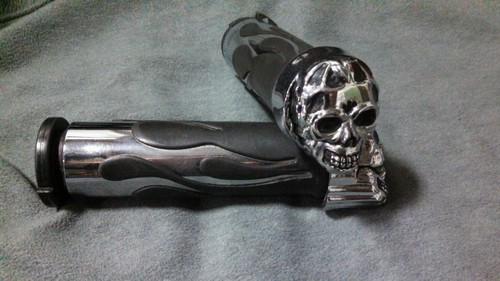 Grips flames and skulls harley davidson