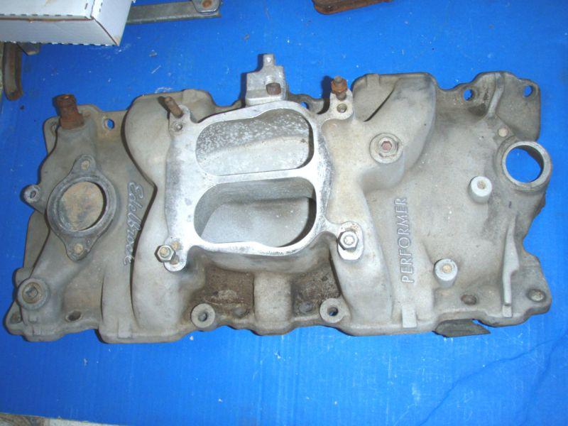 Chevy chevrolet edelbrock intake manifold 57 59 60 61 62 63 64 65 66 67 68 69 70