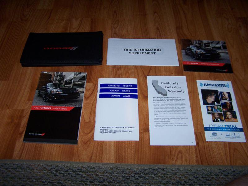 2014 dodge avenger owners manual set with case free shipping