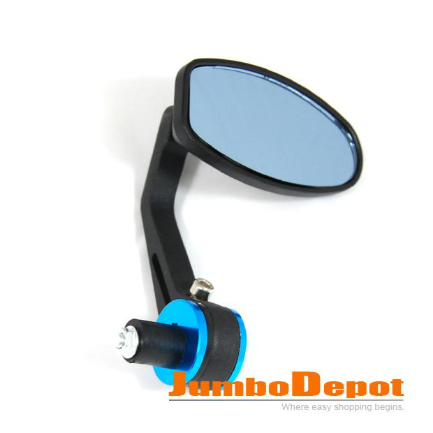 7/8'' blue motorcycle reversible bar end rear side mirrors cool fits for honda 