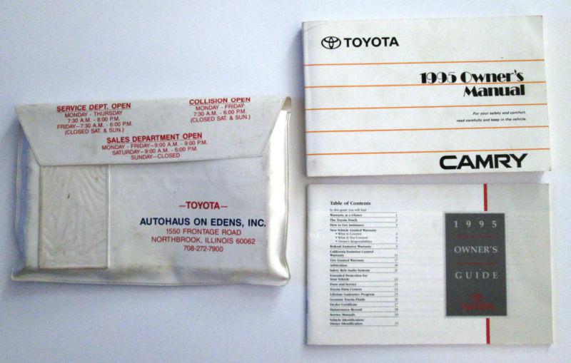 Camry 95 1995 toyota owners owner's manual set