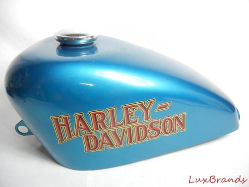 1996 harley davidson sportster 883 factory teal blue peanut fuel gas tank w/cap