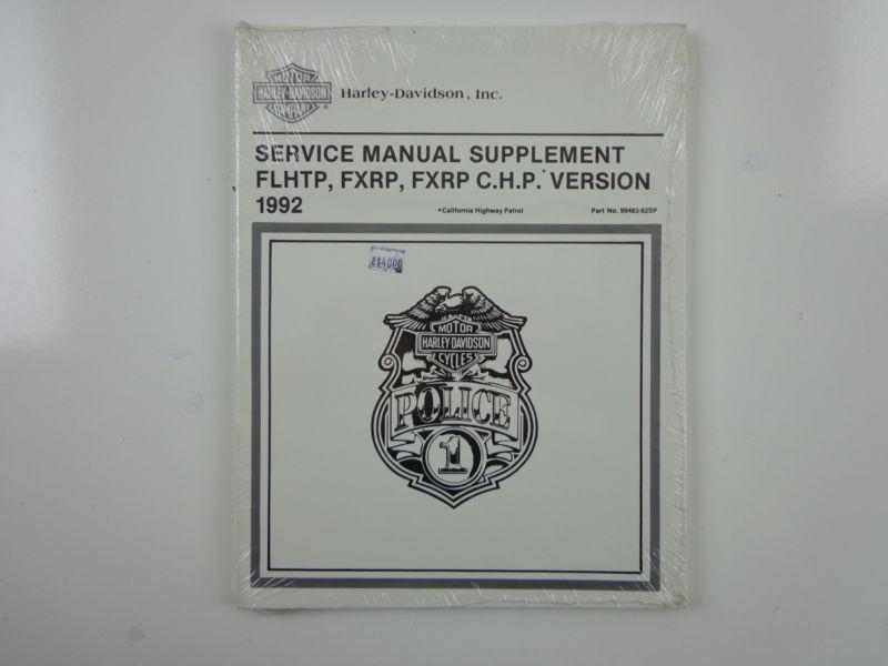 Harley davidson 1992 flhtp fxrp chp police supplement service manual 99483-92sp