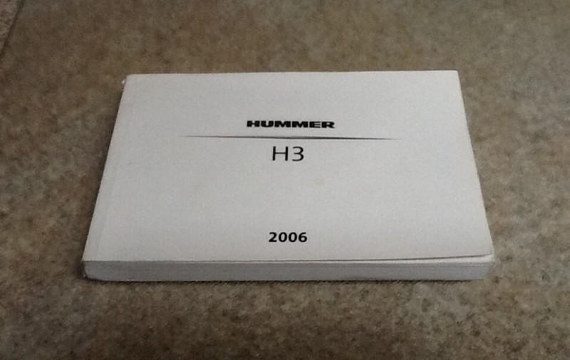 2006 06 hummer h3 owners manual