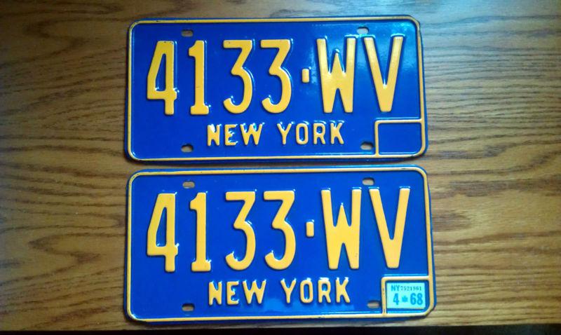 Vintage auto license plates-ny