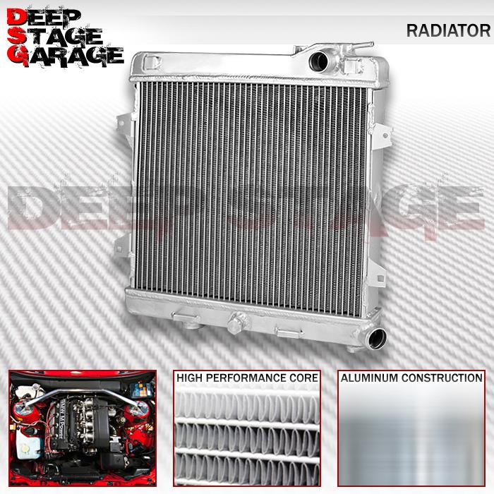 Aluminum racing dual core 2-row cooling radiator 88-91 bmw e30 3-series m3 mt